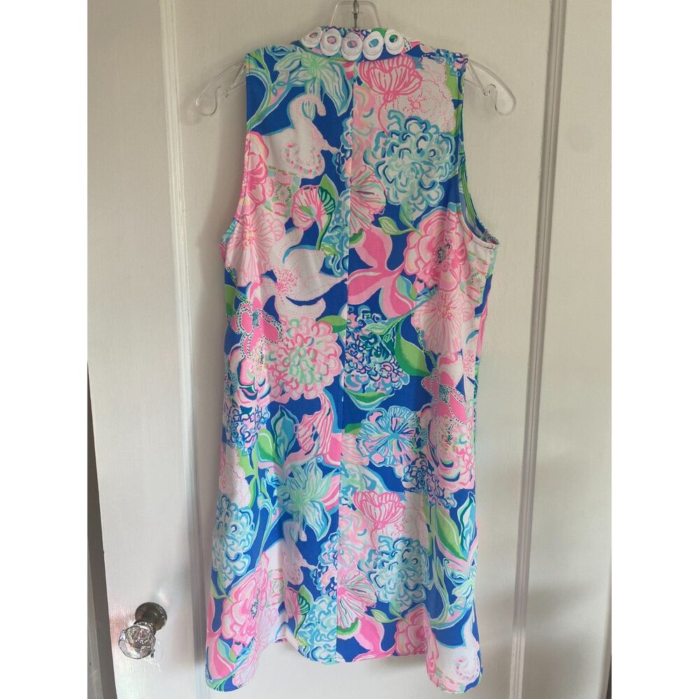 NWT Lilly Pulitzer Jane Shift Dress Size 10 Blue Pink Lace - Picture 7 of 7